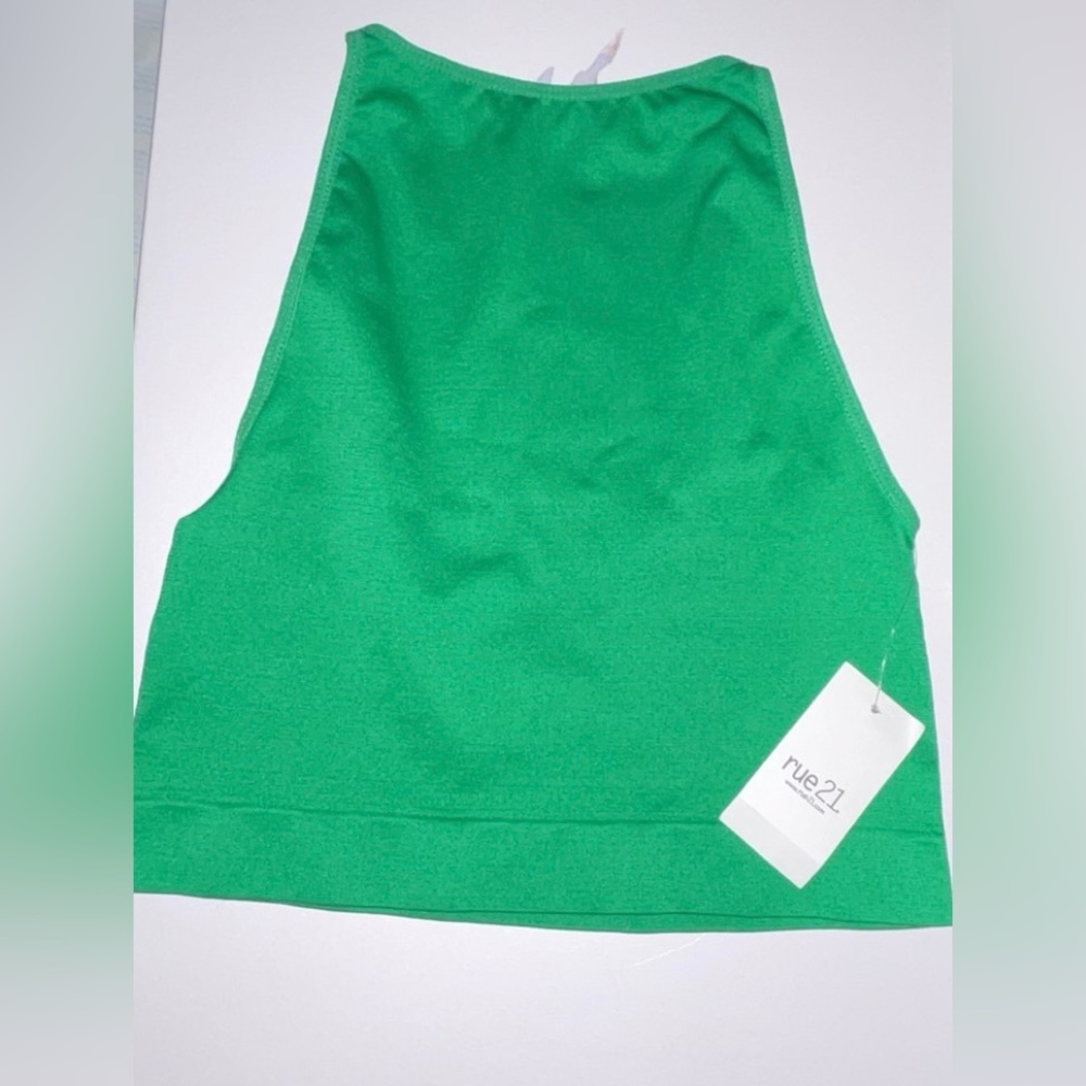 Green crop top